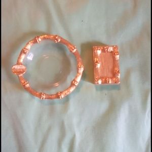 Ashtray with matching match box